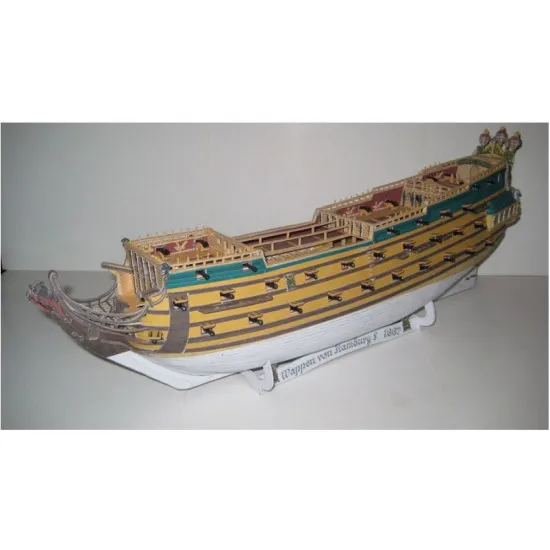 VAPPEN VON HAMBURG PAPER FRIGATE MILITARY FLEET 1669 YEAR SCALE 1/100 OREL 248