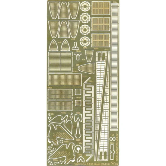 PHOTO ETCHING FOR MILITARY FLEET BATTLESHIP SAILBOAT SOLFERINO 1/200 OREL 210/1