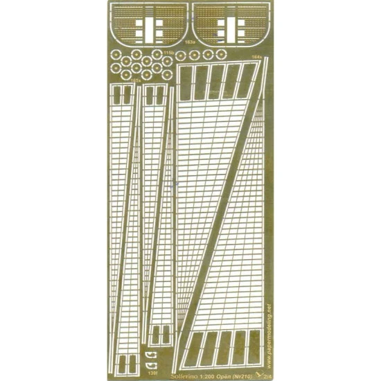 PHOTO ETCHING FOR MILITARY FLEET BATTLESHIP SAILBOAT SOLFERINO 1/200 OREL 210/1