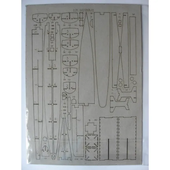 LASER CUTTING FOR MILITARY FLEET THE DESTROYER SAZANAMI 1/200 OREL 155/2