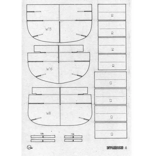 LASER CUTTING FOR MILITARY FLEET BATTLESHIP PETROPAVLOVSK 1/200 OREL 164/2