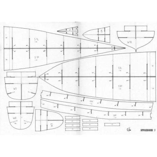LASER CUTTING FOR MILITARY FLEET BATTLESHIP PETROPAVLOVSK 1/200 OREL 164/2