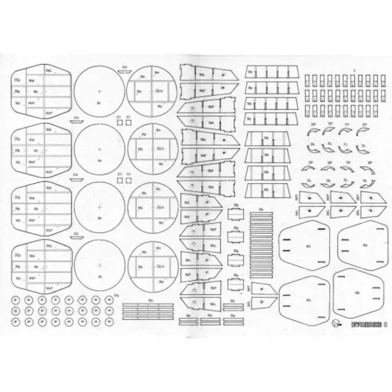 LASER CUTTING FOR MILITARY FLEET BATTLESHIP PETROPAVLOVSK 1/200 OREL 164/2