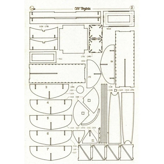 LASER CUTTING FOR MILITARY FLEET BATTLESHIP BOAT VIRGINIA 1/200 OREL 206/2