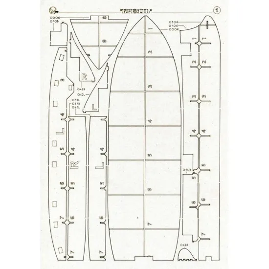 LASER CUTTING FOR MILITARY FLEET ARMORED BATTERY KREMLIN 1/200 OREL 208/2