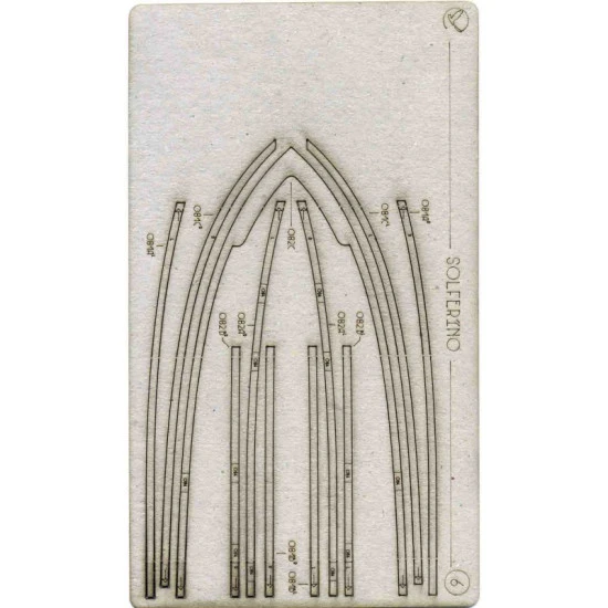 LASER CUTTING FOR MILITARY FLEET BATTLESHIP SOLFERINO 1/200 OREL 210/2