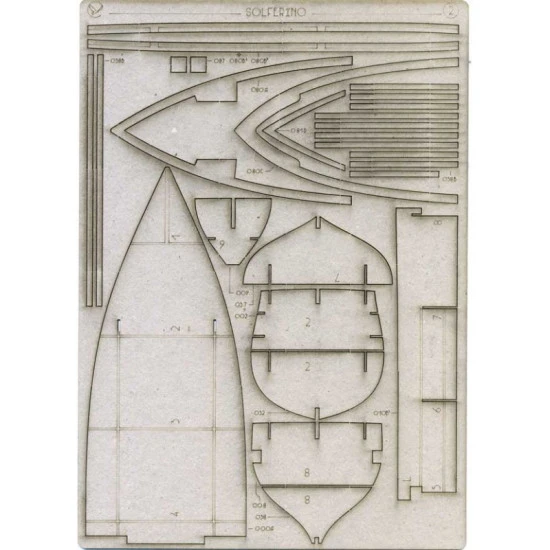 LASER CUTTING FOR MILITARY FLEET BATTLESHIP SOLFERINO 1/200 OREL 210/2