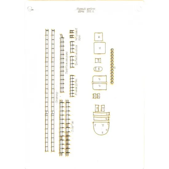 LASER CUTTING FOR MILITARY FLEET MINE CRUISER ABREK 1/200 OREL 213/2