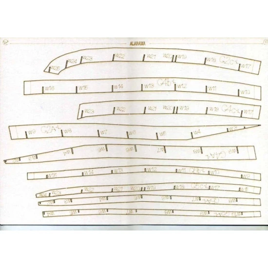 LASER CUTTING TO MILITARY FLEET BATTLESHIP BB-60 ALABAMA 1942 1/200 OREL 221/2
