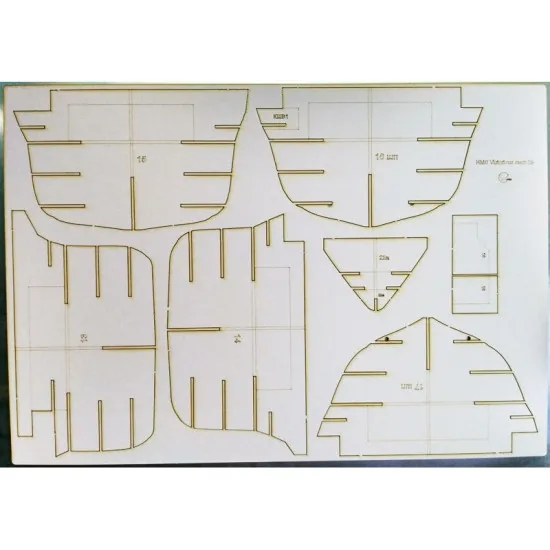 LASER CUTTING TO MILITARY FLEET HMS VICTORIOUS UNITED KINGDOM 1/200 OREL 225/2