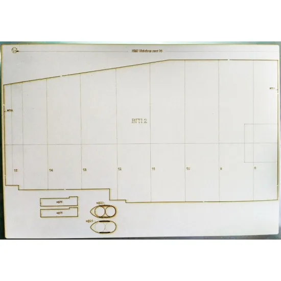 LASER CUTTING TO MILITARY FLEET HMS VICTORIOUS UNITED KINGDOM 1/200 OREL 225/2