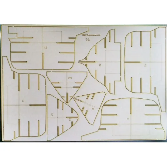 LASER CUTTING TO MILITARY FLEET HMS VICTORIOUS UNITED KINGDOM 1/200 OREL 225/2