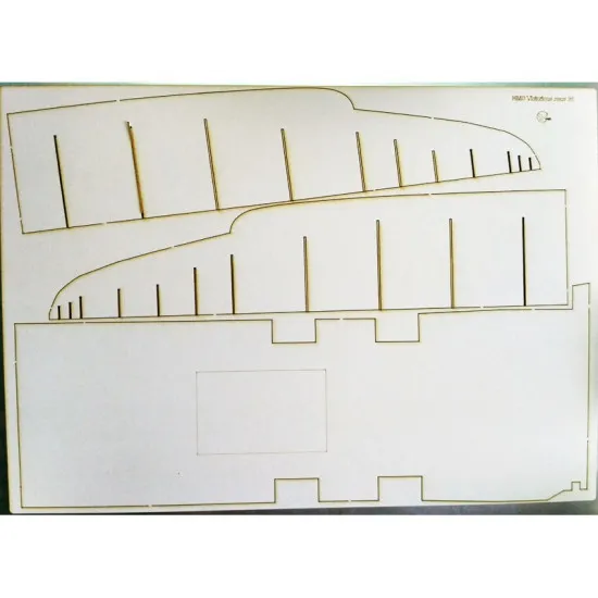 LASER CUTTING TO MILITARY FLEET HMS VICTORIOUS UNITED KINGDOM 1/200 OREL 225/2