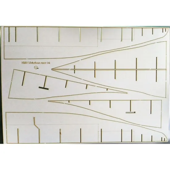 LASER CUTTING TO MILITARY FLEET HMS VICTORIOUS UNITED KINGDOM 1/200 OREL 225/2