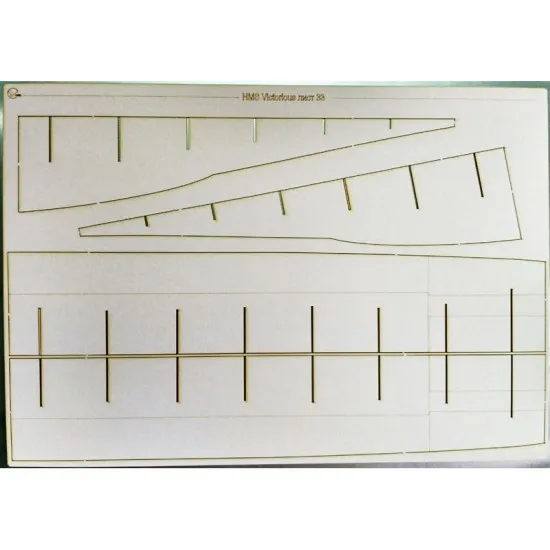 LASER CUTTING TO MILITARY FLEET HMS VICTORIOUS UNITED KINGDOM 1/200 OREL 225/2