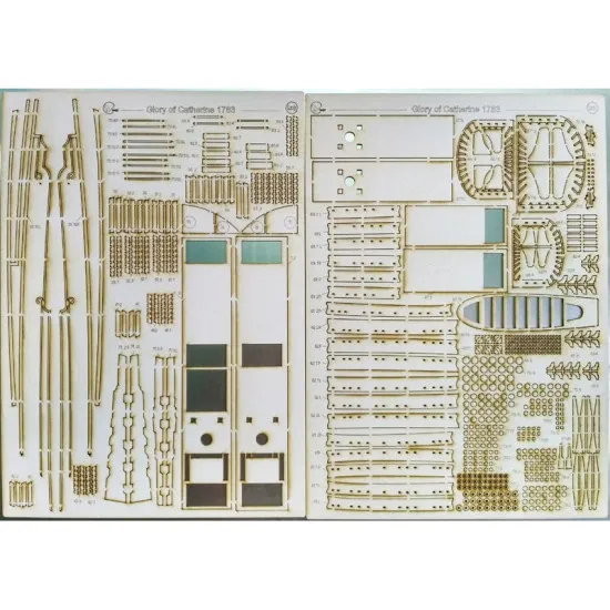LASER CUTTING MILITARY FLEET BATTLESHIP GLORY OF EKATERINA 1783 1/100 OREL 230/2