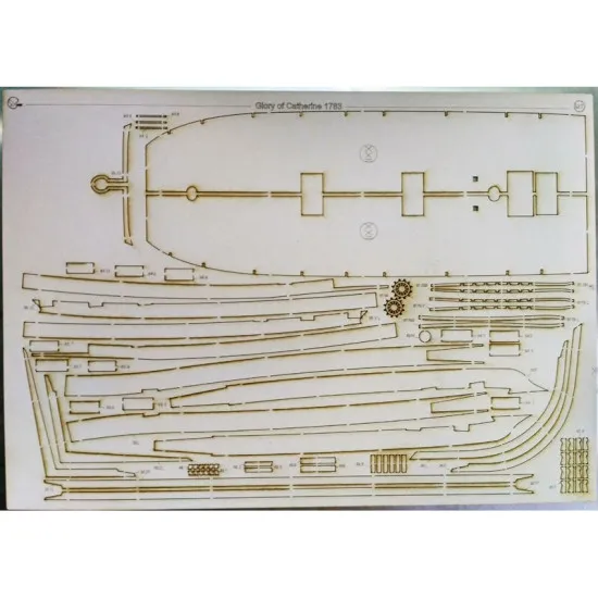 LASER CUTTING MILITARY FLEET BATTLESHIP GLORY OF EKATERINA 1783 1/100 OREL 230/2