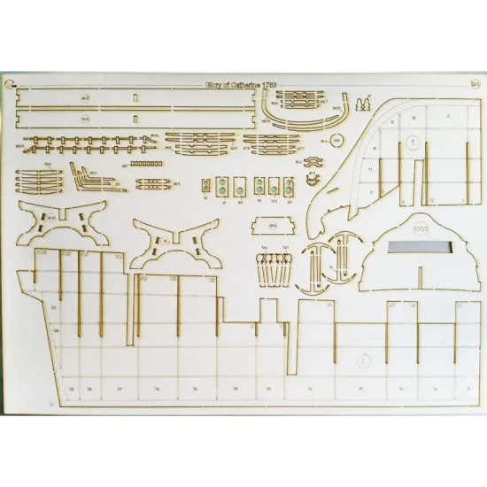 LASER CUTTING MILITARY FLEET BATTLESHIP GLORY OF EKATERINA 1783 1/100 OREL 230/2
