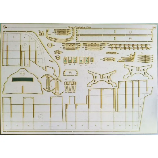 LASER CUTTING MILITARY FLEET BATTLESHIP GLORY OF EKATERINA 1783 1/100 OREL 230/2