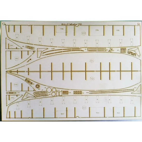 LASER CUTTING MILITARY FLEET BATTLESHIP GLORY OF EKATERINA 1783 1/100 OREL 230/2