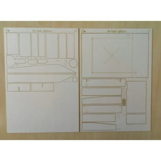 LASER CUTTING TO MODEL OREL 245 ISLE ROYALE MENAGERIE ISLAND LIGHT OREL 245/2
