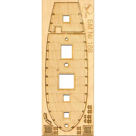 DECK OF WOOD VENEE CIVIL FLEET POMOR BOAT REPLICA ST NICHOLAS 1/100 OREL 168/3