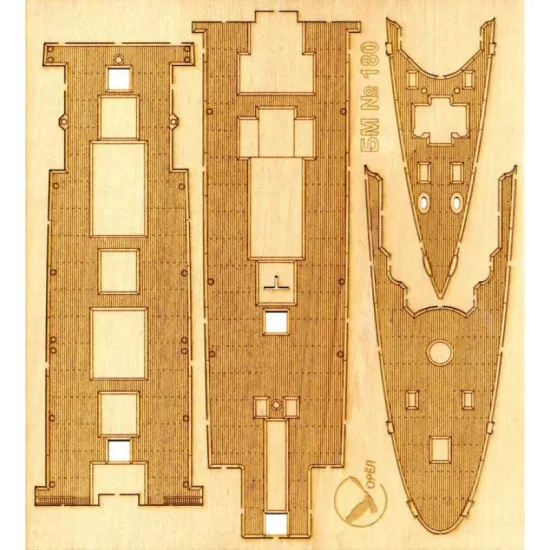 DECK OF WOOD VENEE MILITARY FLEET PROJECT ENGINEER IA GAVRILOVA 1/200 OREL 180/3
