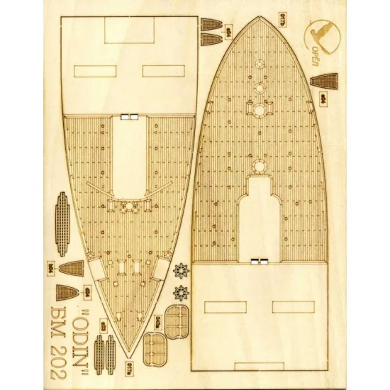 DECK OF WOOD VENEE MILITARY FLEET , ARMORED SHIPS ODIN 1/200 OREL 202/2
