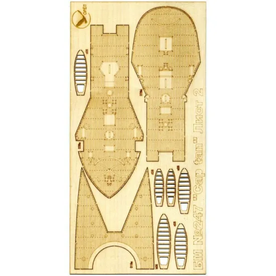 DECK FROM WOODEN VENEER TO MODEL OREL 247 MILITARY BATTLESHIP CAPTAIN OREL 247/3