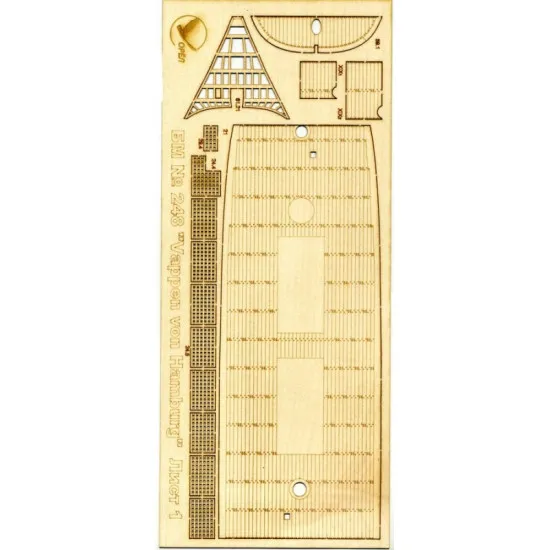 DECK FROM WOODEN VENEER TO MODEL OREL 248 FRIGATE VAPPEN VON HAMBURG OREL 248/3