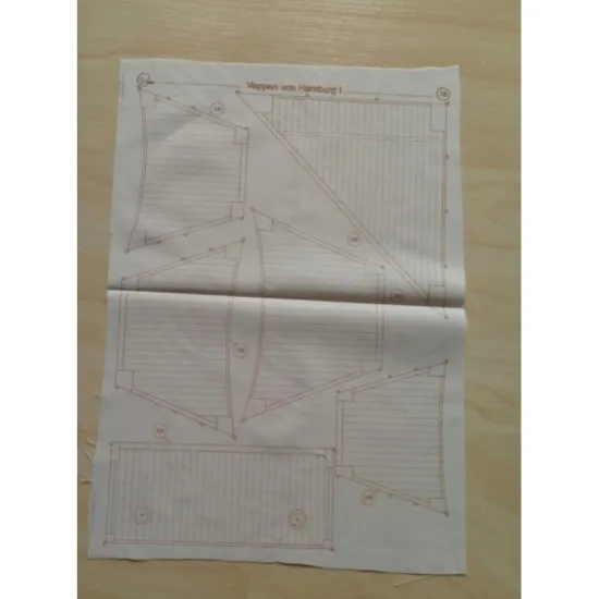 SET OF SAILS MADE OF FABRIC TO MODEL OREL 248 VAPPEN VON HAMBURG OREL 248/4