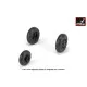 1/32 F-117A Nighthawk wheels w/ weighted tires, universal