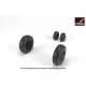 1/32 JAS-39 Gripen wheels w/ weighted tires late JAS-39D E F