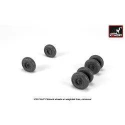1/35 Ch-47 Chinook Wheels W/ Weighted Tires, Universal