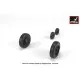 1/48 F-101 Voodoo Wheels W/ Optional Nose Wheels And Weighted Tires, Universal