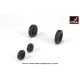 1/48 F-101 Voodoo Wheels W/ Optional Nose Wheels And Weighted Tires, Universal