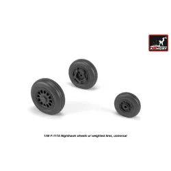 1/48 F-117A Nighthawk wheels w/ weighted tires, universal