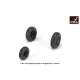1/48 F-117A Nighthawk wheels w/ weighted tires, universal