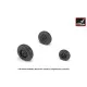1/48 Hawker-Siddeley Buccaneer wheels w/ weighted tires, universal