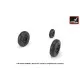 1/48 Hawker-Siddeley Buccaneer wheels w/ weighted tires, universal