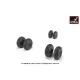1/72 Mil Mi-26 Halo wheels w/ weighted tires, universal
