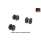 1/72 Mil Mi-26 Halo wheels w/ weighted tires, universal