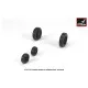 1/72 F-101 Voodoo wheels w/ optional nose wheels and weighted tires, universal