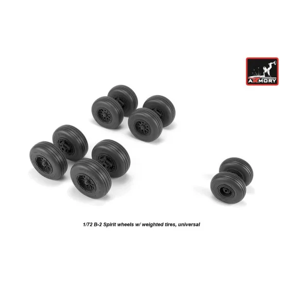 1/72 B-2 Spirit wheels w/ weighted tires, universal