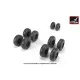 1/72 B-2 Spirit wheels w/ weighted tires, universal