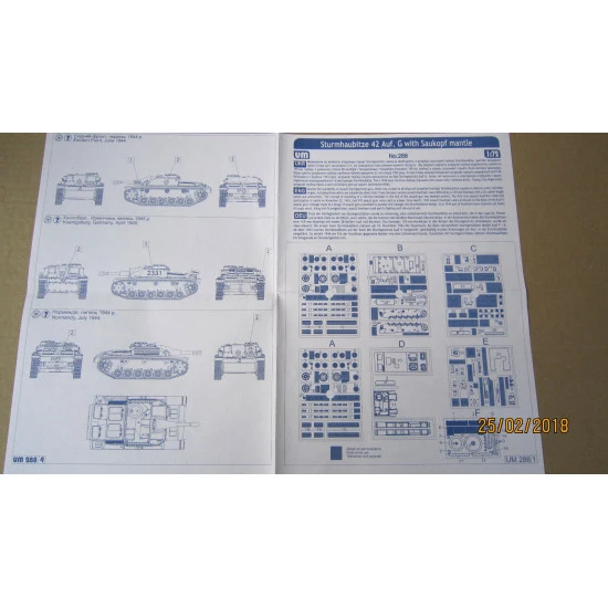 STURMHAUBITZE 42 AUF.G WITH SAUKOPF MANTLE UNIMODELS 288 SCALE 1/72