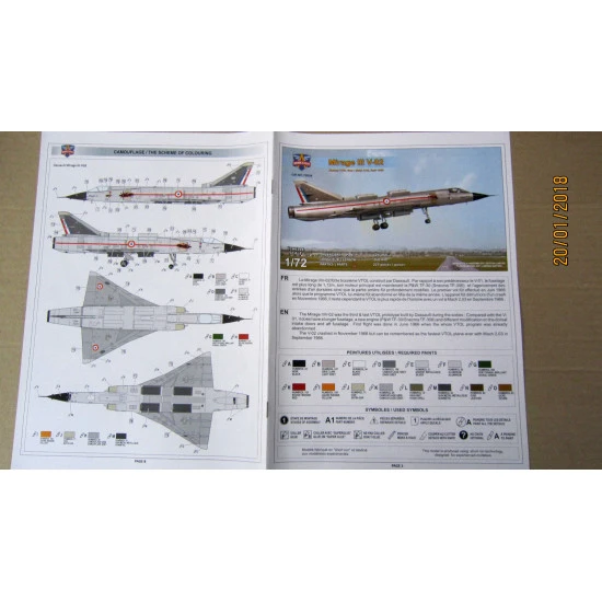 ModelSvit 72034 - 1/72 – Dassault Mirage III V-02 French VTOL (PE parts)