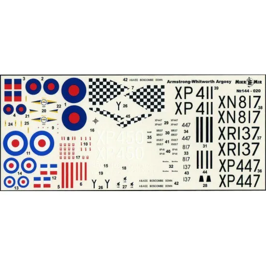 ARMSTRONG WHITWORTH ARGOSY BRITISH HEAVY AIRCRAFT MICRO MIR 144-020 SCALE 1/144
