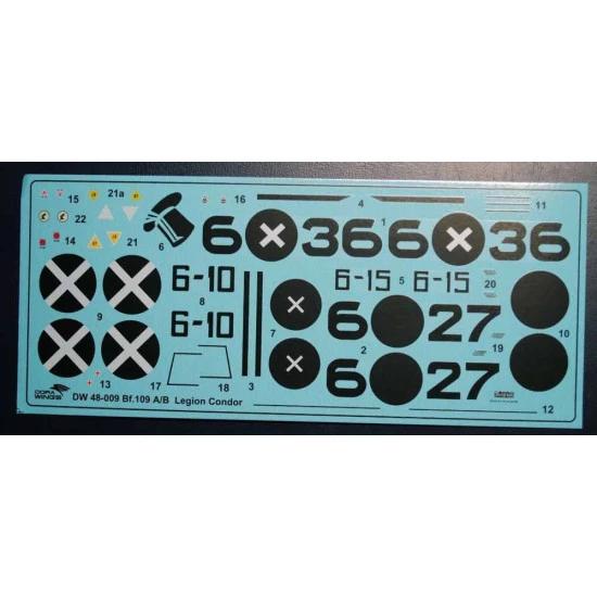 DORA WINGS 48009 MESSERSCHMITT BF.109 A/B LEGION CONDOR PLASTIC MODEL KIT 1/48