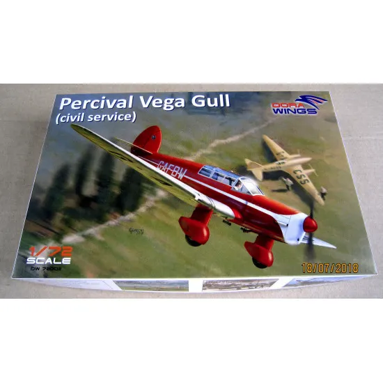 PERCIVAL VEGA GULL CIVIL SERVICE (PE PARTS, MASK) 1/72 DORA WINGS 72002